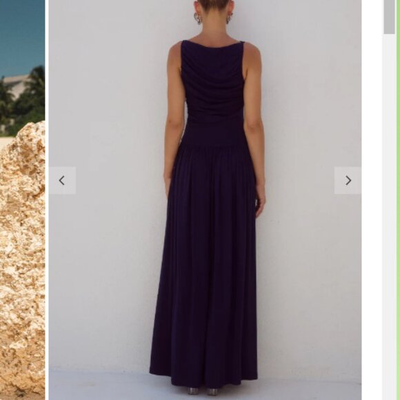 NWT - Runaway The Label - Nalla Maxi Dress Navy - Med - Picture 2 of 2